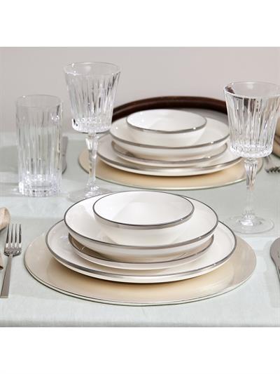 Karaca Streamline Eclipse Platin 57 Parça 12 Kişilik Yemek Takımı