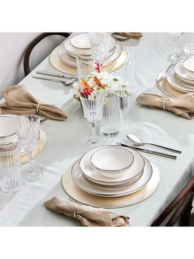 Karaca Streamline Eclipse Platin 57 Parça 12 Kişilik Yemek Takımı