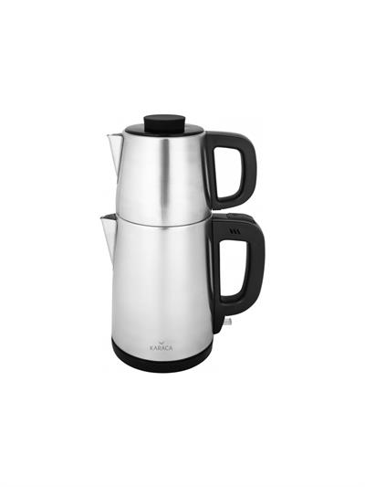 Karaca Tea Break İnox Siyah Çelik Su Isıtıcı & Çay Makinesi