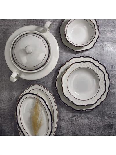 Korkmaz Eliza Collection 60 Parça Yuvarlak Yemek Takımı