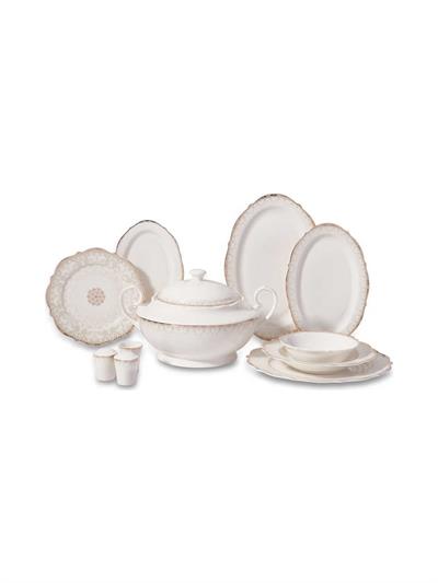 Korkmaz Eliza Collection 60 Parça Yuvarlak Yemek Takımı