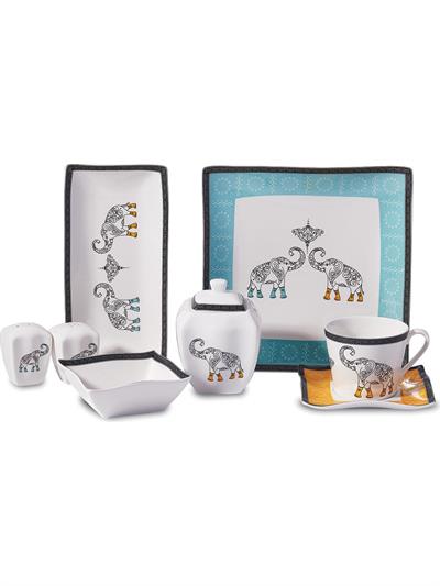 Korkmaz Link Collection 28 Parça Kare Kahvaltı Takımı