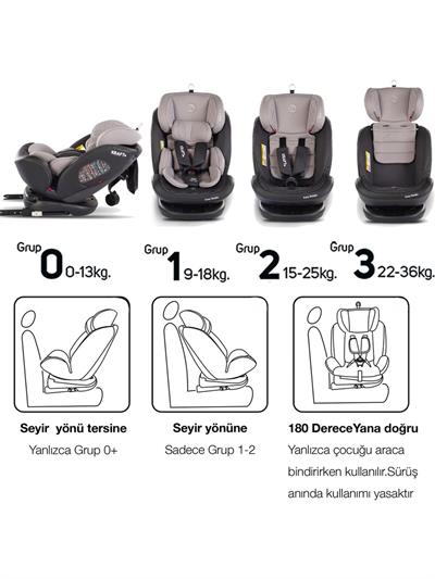 Kraft Easy Rotate 0-36 kg 360 ° Dönebilen İsofix li Oto Koltuğu