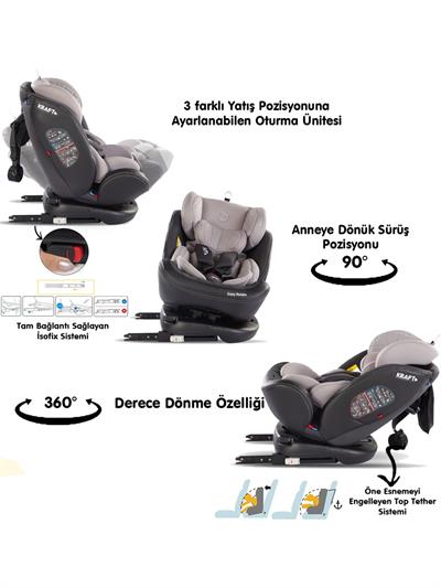 Kraft Easy Rotate 0-36 kg 360 ° Dönebilen İsofix li Oto Koltuğu