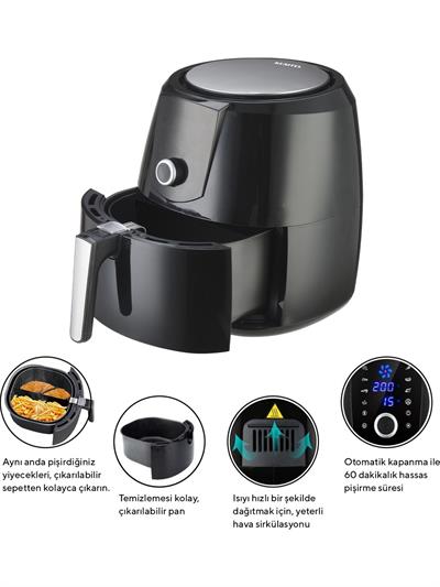 Kumtel Fast Fryer Haf – 06 8,5 Litre Xxl Digital Yağsız Fritöz Airfryer