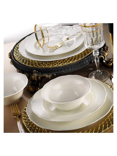 Kütahya Porselen Bone İlay 24 Parça 6 Kişilik Yemek Seti