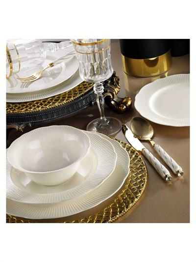 Kütahya Porselen Bone İlay 24 Parça 6 Kişilik Yemek Seti