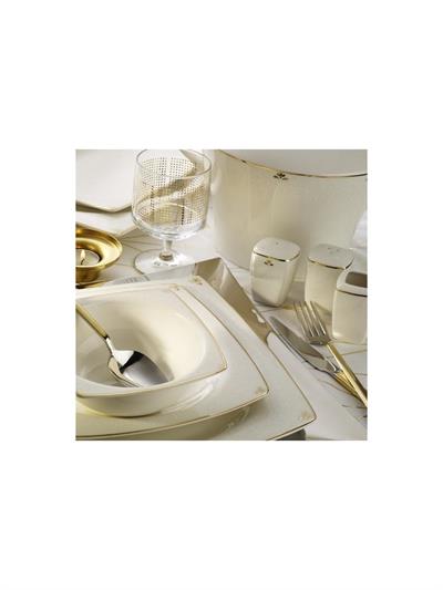 Kütahya Porselen Bone Mare 62 Parça Yemek Takımı Altın