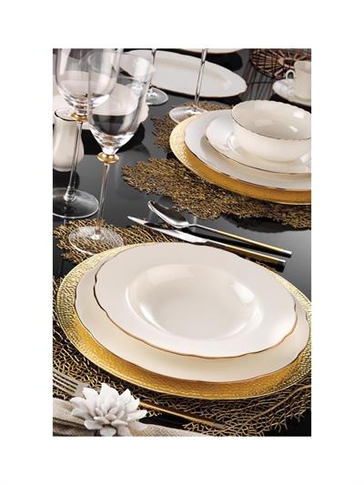 Kütahya Porselen Bone Olympos 54 Parça 12 Kişilik Yemek Takımı