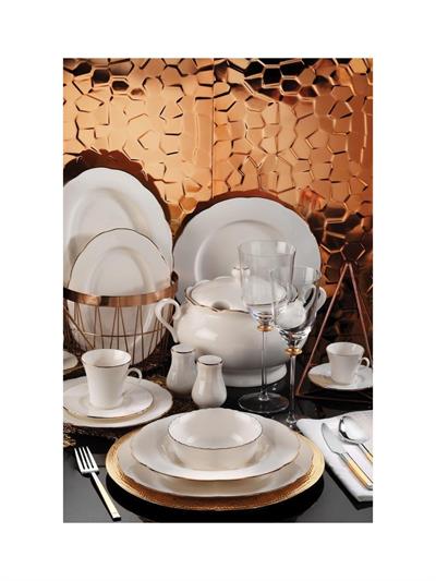 Kütahya Porselen Bone Olympos 54 Parça 12 Kişilik Yemek Takımı
