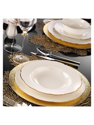 Kütahya Porselen Bone Olympos 83 Parça 12 Kişilik Yemek Takımı