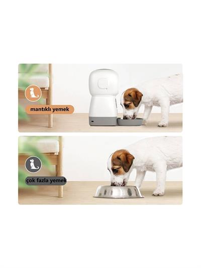 Mectime Otomatik Evcil Hayvan Besleyici Beyaz