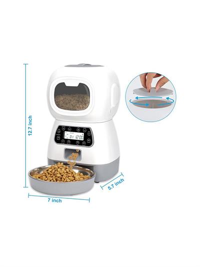 Mectime Otomatik Evcil Hayvan Besleyici Beyaz