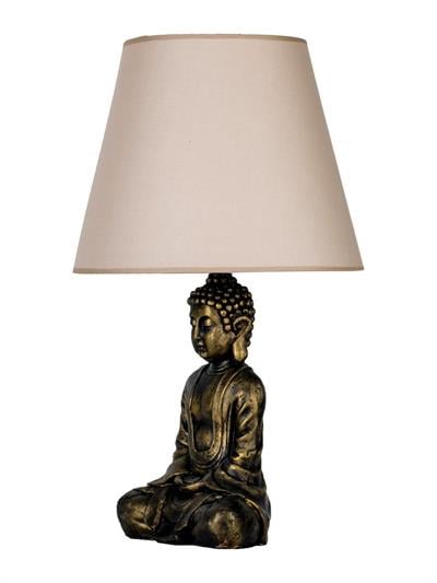 Modern Dizayn Buda Abajur Gold Bej