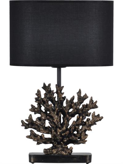 Modern Dizayn Mercan Abajur Gold Siyah