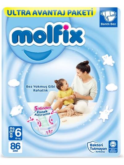 Molfix Bebek Bezi 6 Beden Extra Large Ultra Avantaj Paketi 86 adet