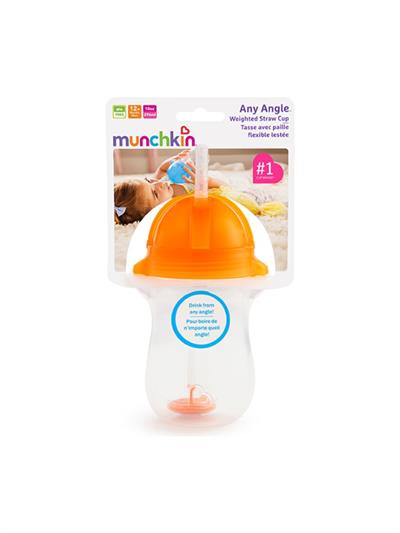 Munchkin Tıklama Kilitli Uçlu Alıştırma Bardağı, 12AY+, 296ML, Turuncu