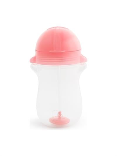 Munchkin Tıklama Kilitli Uçlu Pipetli Alıştırma Bardağı, 12AY+, 296ML, Pembe