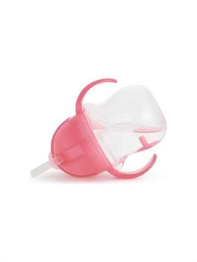 Munchkin Tıklama Kilitli Uçlu Pipetli Alıştırma Bardağı, 6AY+, 207ML, Pembe