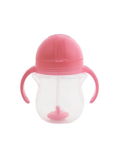 Munchkin Tıklama Kilitli Uçlu Pipetli Alıştırma Bardağı, 6AY+, 207ML, Pembe