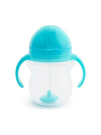 Munchkin Tıklama Kilitli Uçlu Pipetli Alıştırma Bardağı, 6AY+, 207ML, Mavi