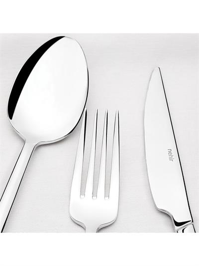 Nehir Dalyan Sade 12 Kişilik 72 Parça Kutulu Çatal Kaşık Bıçak Takımı