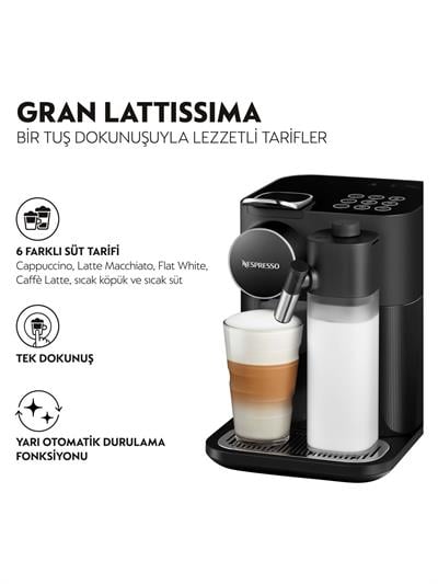 Nespresso F541 Gran Latissima Süt Çözümlü Kahve Makinesi