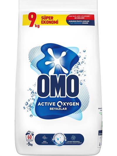 Omo Active Oxygen Beyazlar Toz Deterjanı 9 KG