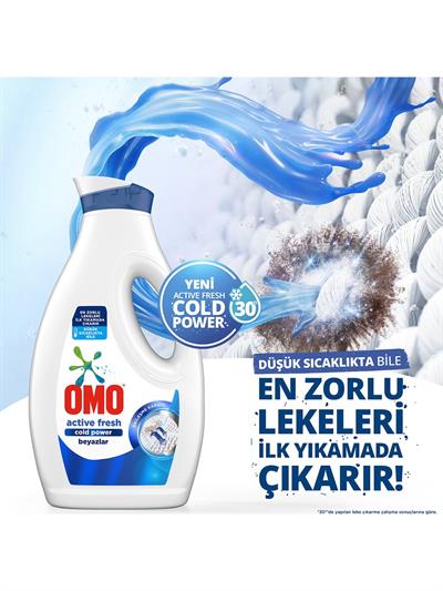 Omo Sıvı Active Fresh Cold Power Beyazlar İçin Çamaşır Deterjanı 1690 ml