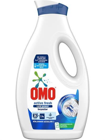 Omo Sıvı Active Fresh Cold Power Beyazlar İçin Çamaşır Deterjanı 1690 ml