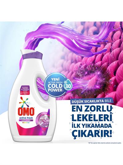 Omo Sıvı Active Fresh Cold Power Renkliler İçin Çamaşır Deterjanı 1690 ml