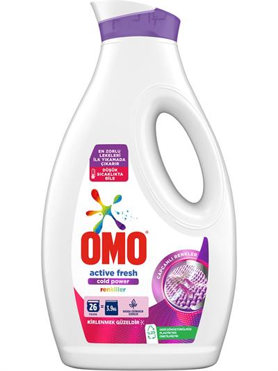 Omo Sıvı Active Fresh Cold Power Renkliler İçin Çamaşır Deterjanı 1690 ml