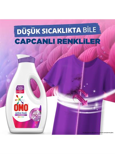 Omo Sıvı Active Fresh Cold Power Renkliler İçin Çamaşır Deterjanı 1690 ml