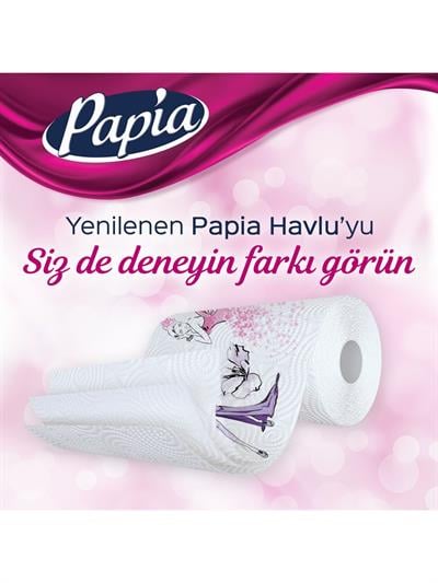 Papia Dekor Kağıt Havlu 12 Rulo