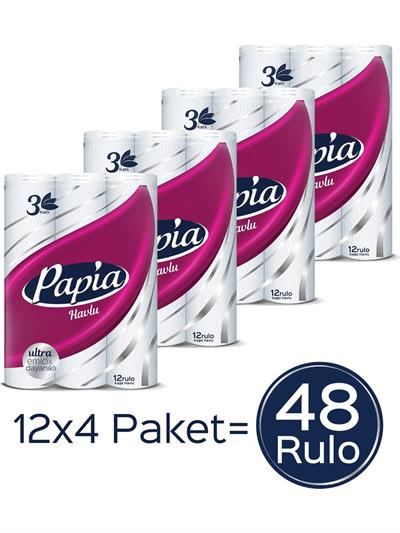 Papia Kağıt Havlu Jumbo Paket 48 Rulo