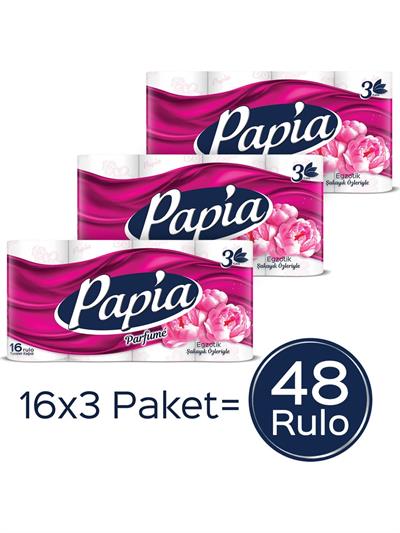 Papia Parfümlü Egzotik Tuvalet Kağıdı 48 Rulo (16 Rulo x 3 Paket)