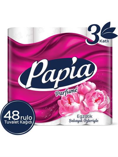 Papia Parfümlü Egzotik Tuvalet Kağıdı 48 Rulo (16 Rulo x 3 Paket)