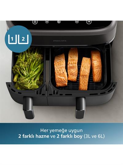 Philips NA350/00 3000 Serisi Çift Hazneli Airfryer