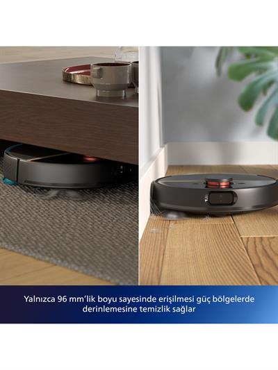 Philips XU3000/01 HomeRun 3000 Serisi Aqua Siyah Akıllı Robot Süpürge