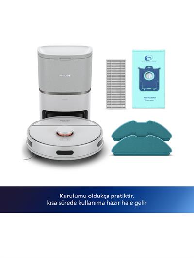 Philips XU3110/02 HomeRun 3000 Serisi Islak Kuru Moplu İstasyonlu Robot Süpürge