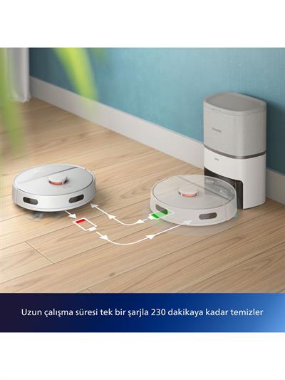 Philips XU3110/02 HomeRun 3000 Serisi Islak Kuru Moplu İstasyonlu Robot Süpürge