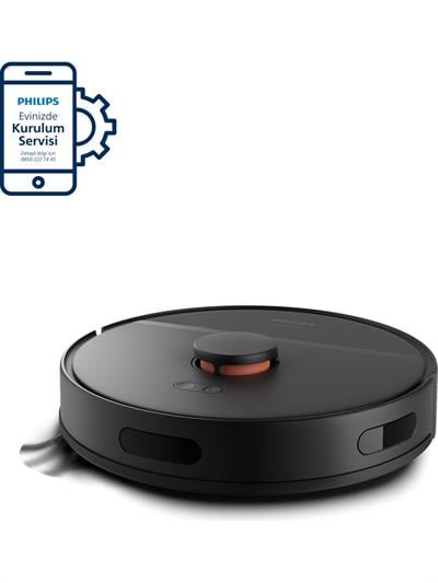 Philips XU7100/01 HomeRun 7000 Serisi Aqua Çöp İstasyonlu Akıllı Robot Süpürge Siyah Gold