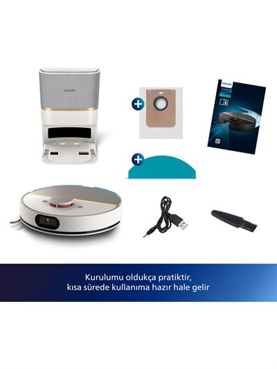Philips XU7100/02 7000 Serisi Islak ve Kuru Otomatik Boşaltma İstasyonlu Robot Süpürge