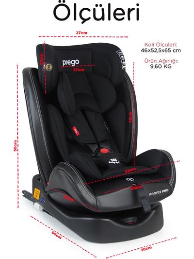 Prego Profix 0-36 kg 360 ° Dönebilen İsofix li Oto Koltuğu