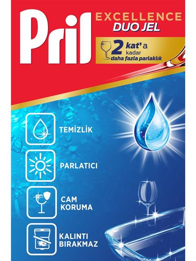 Pril Excellence Duo Jel Bulaşık Makinesi Deterjanı 900 ml