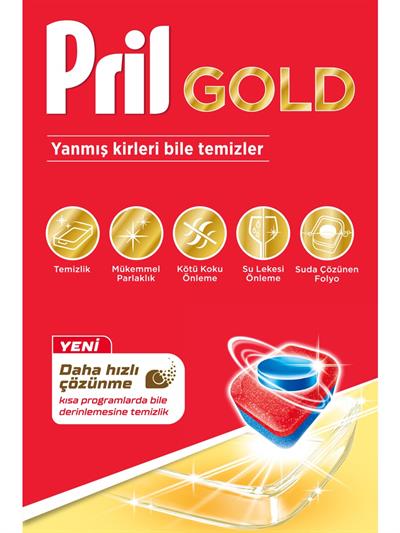 Pril Gold 30 Yıkama Bulaşık Makinesi Deterjanı Tableti