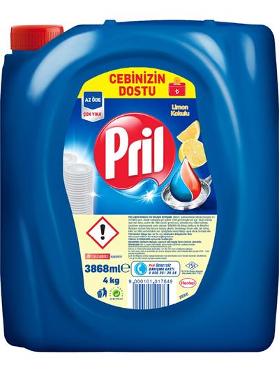 Pril Sıvı Bulaşık Deterjanı 4 kg Limon