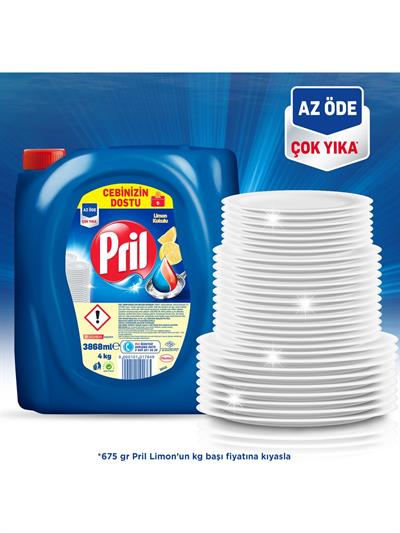 Pril Sıvı Bulaşık Deterjanı 4 kg Limon