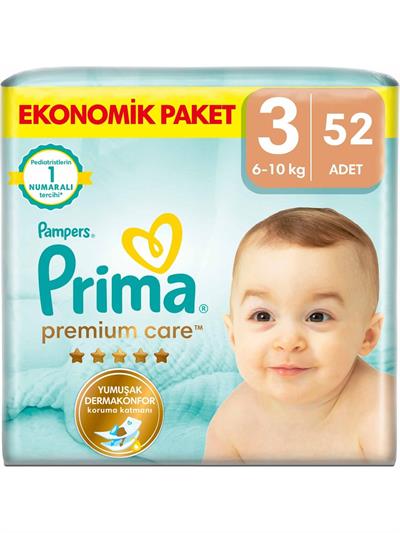 Prima Bebek Bezi Premium Care 3 Beden 52 Adet Midi Jumbo Paket