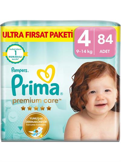 Prima Bebek Bezi Premium Care 4 Numara 84 Adet Ultra Fırsat Paketi